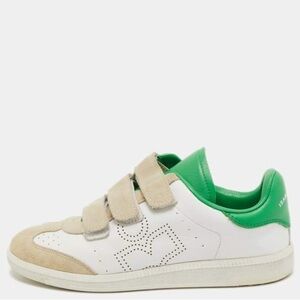 Isabel Marant Tricolor Suede and Leather Beth Velcro Sneakers Size 39